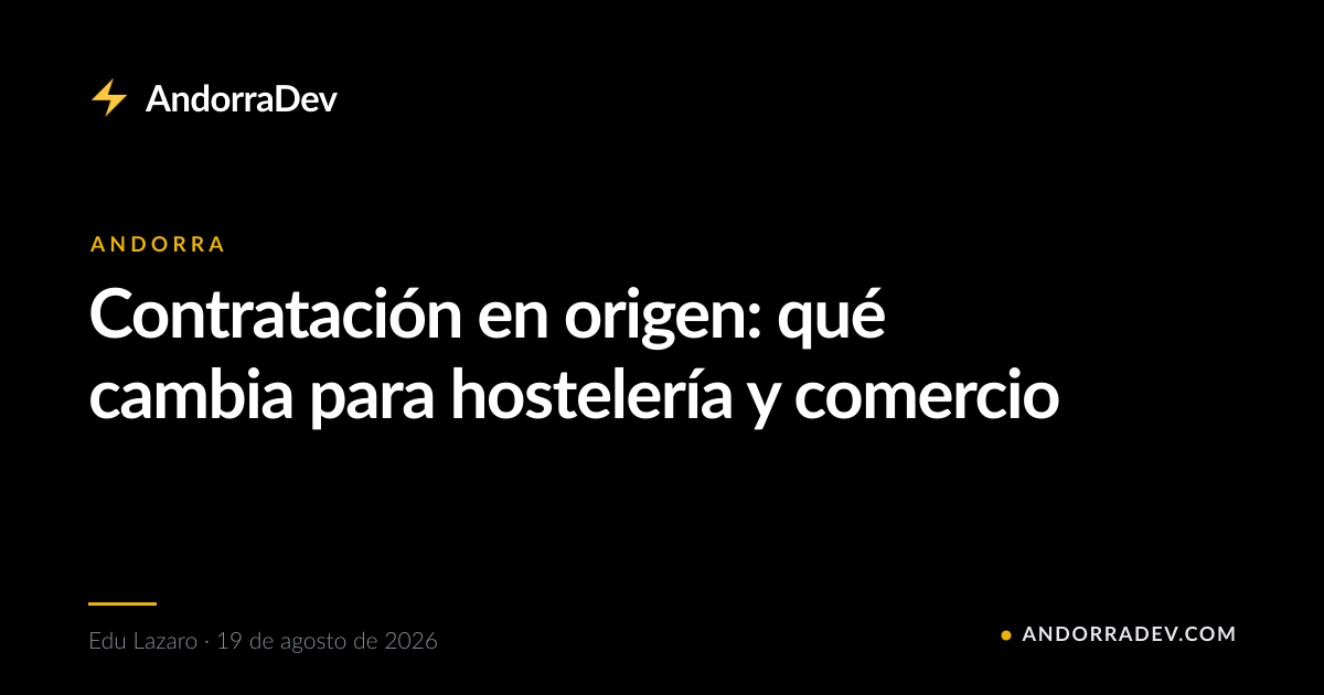 Contratación en origen: qué cambia para hostelería y comercio