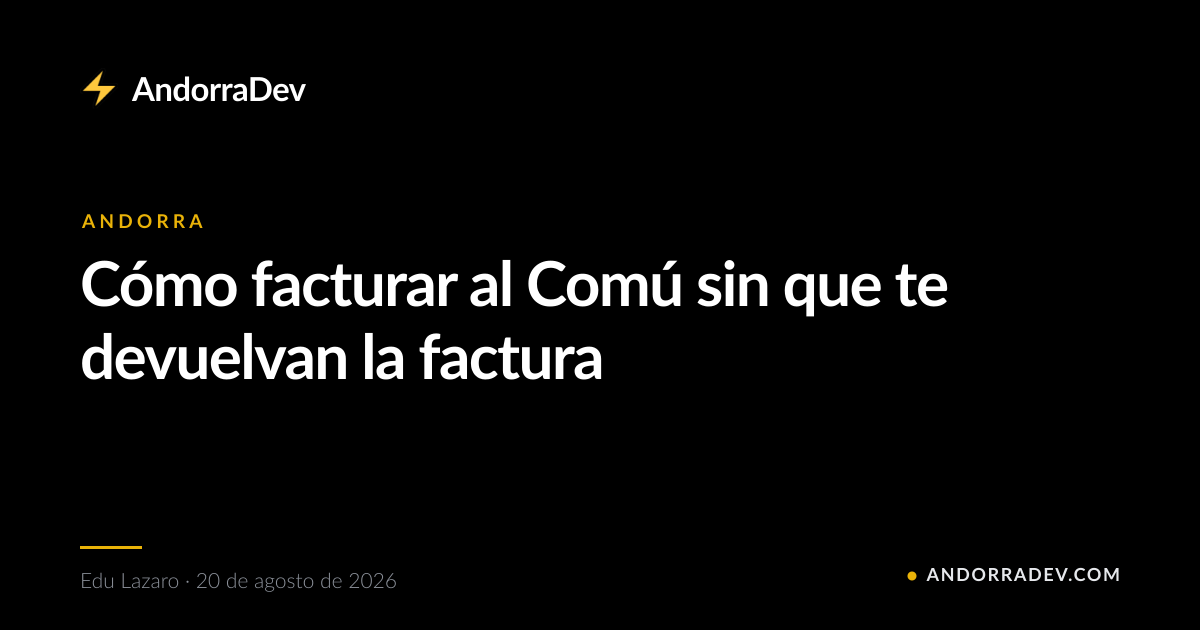 Cómo facturar al Comú sin que te devuelvan la factura