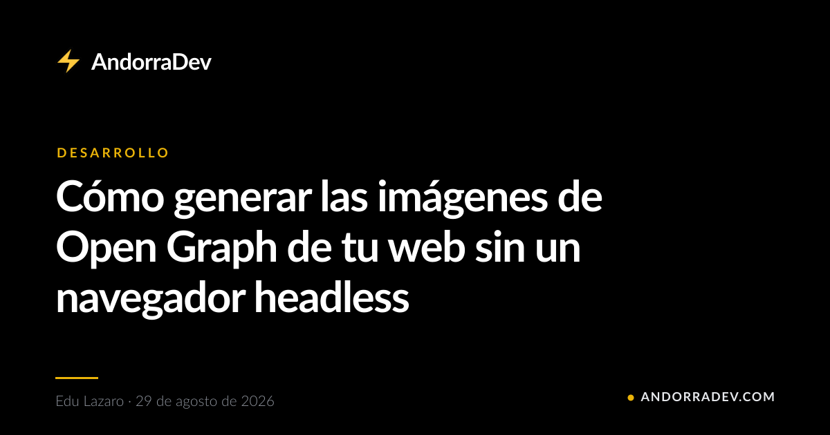 Cómo generar las imágenes de Open Graph de tu web sin un navegador headless