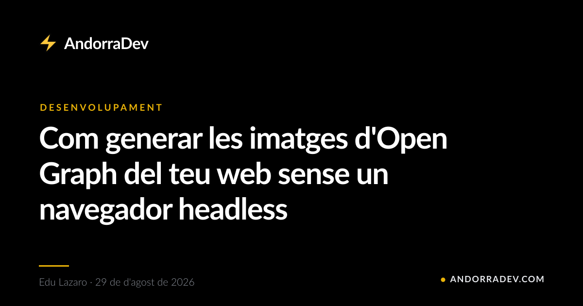 Com generar les imatges d'Open Graph del teu web sense un navegador headless