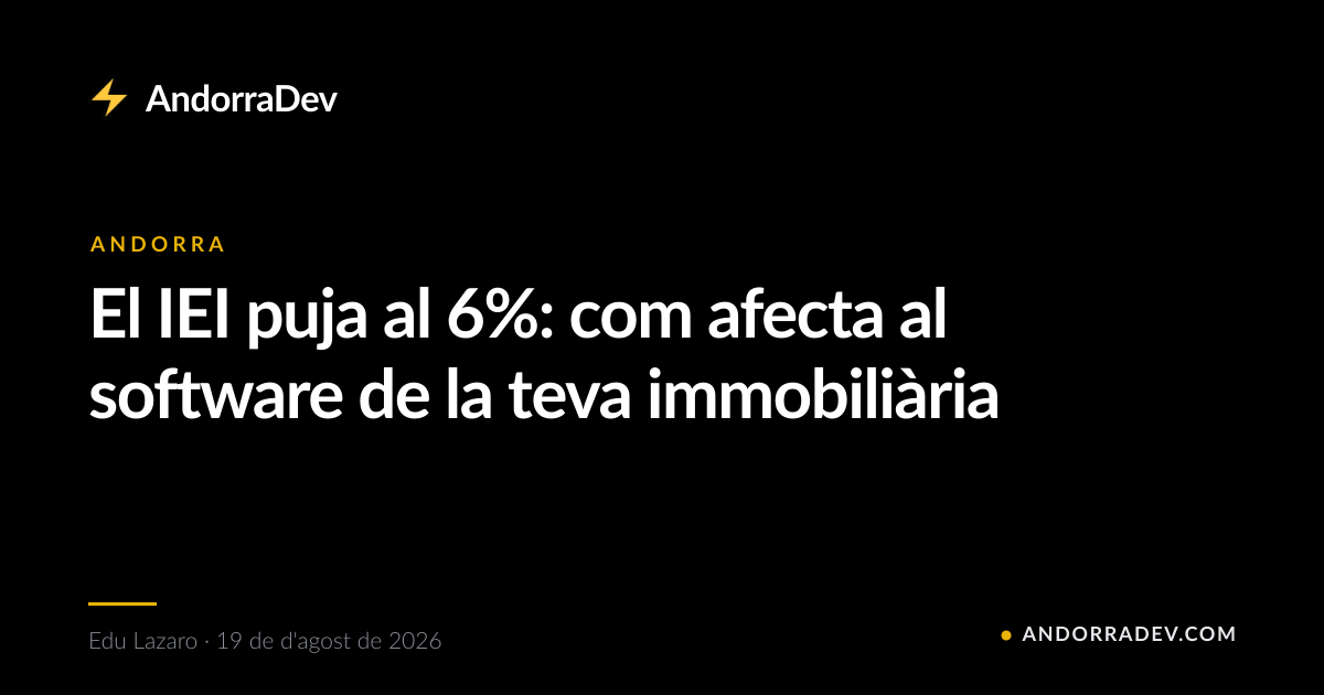 El IEI puja al 6%: com afecta al software de la teva immobiliària