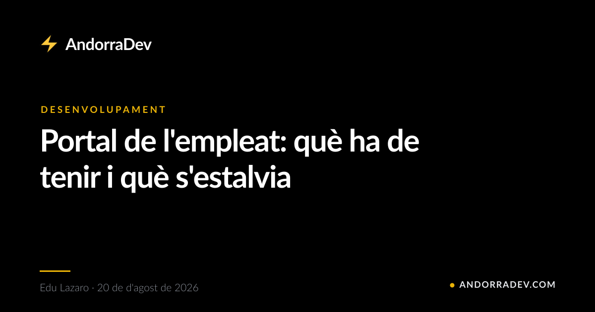 Portal de l'empleat: què ha de tenir i què s'estalvia
