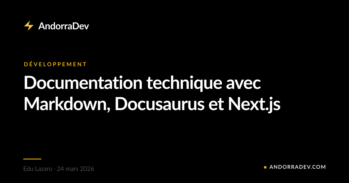 Documentation technique avec Markdown, Docusaurus et Next.js