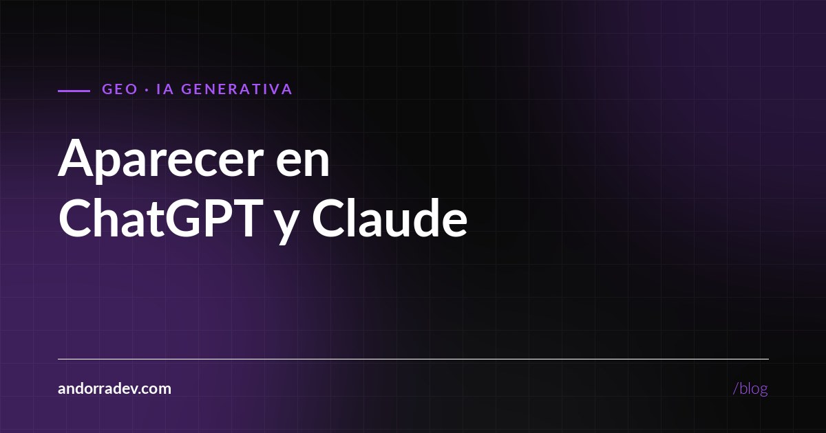 Cómo hacer que tu negocio aparezca en ChatGPT y Claude