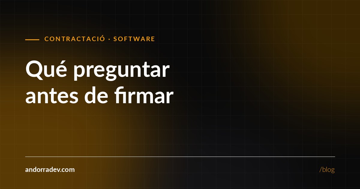 Qué preguntar antes de contratar software a medida