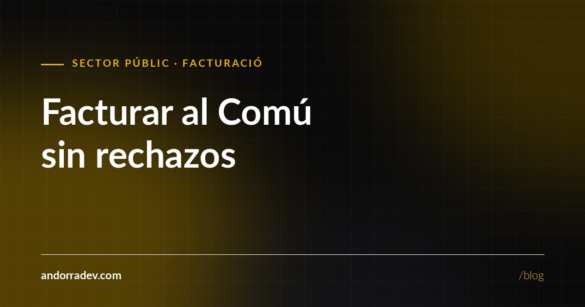 Cómo facturar al Comú sin que te devuelvan la factura