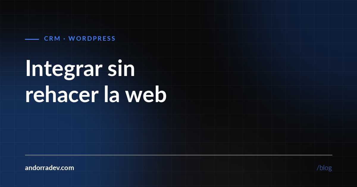 Integrar tu CRM con WordPress sin rehacer la web