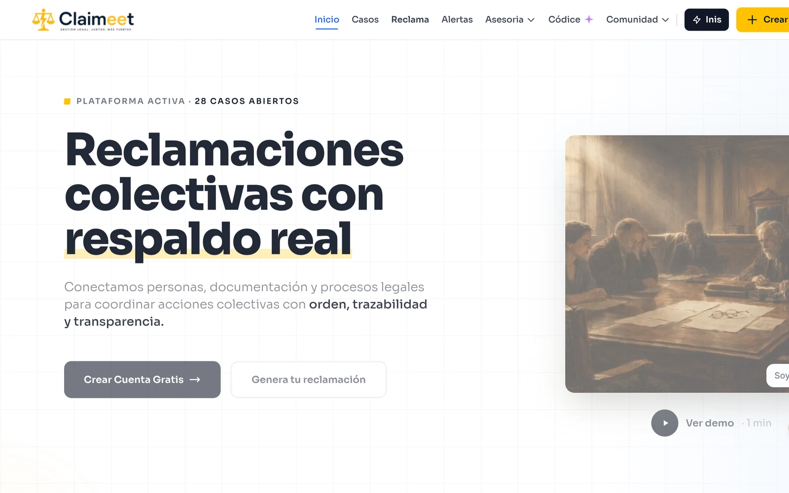 Claimeet · Reclamaciones colectivas para el afectado, no para el abogado