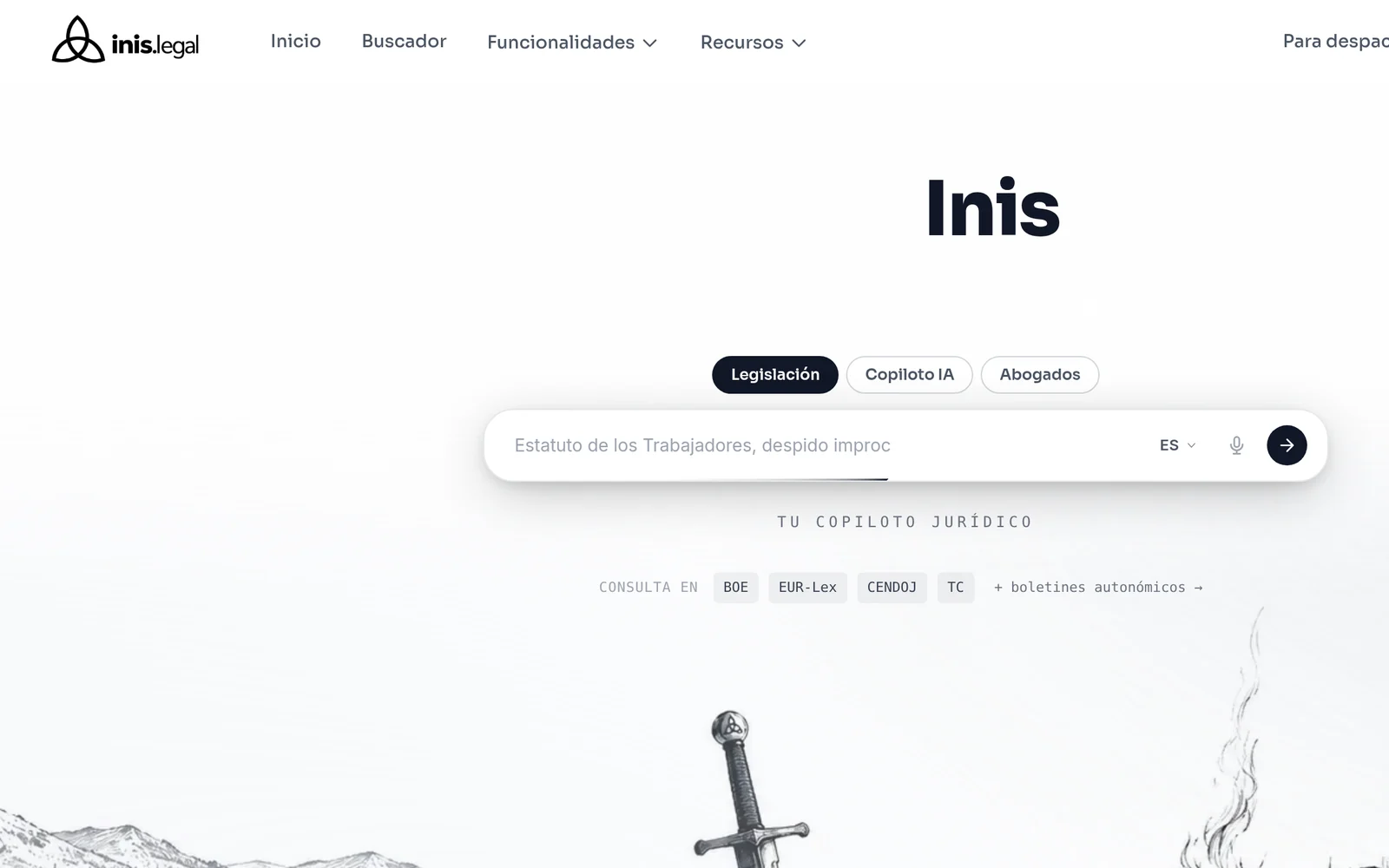 Inis Legal · Un asistente legal al que preguntar sin pedir cita